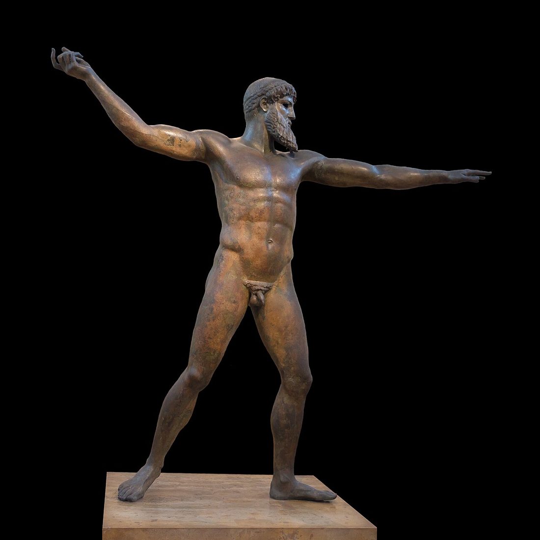 Bronze of Artemision — Zeus or Poseidon, c. 460 BC